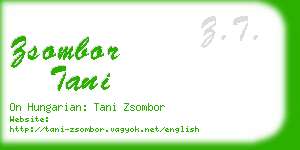 zsombor tani business card